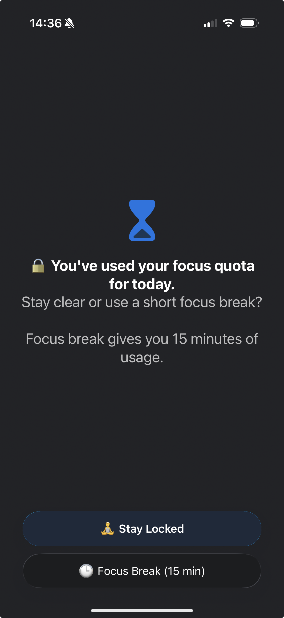Focus Break Screen